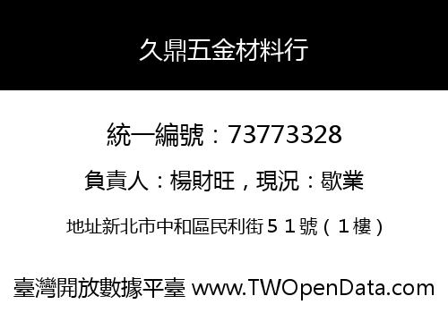 久鼎五金材料行