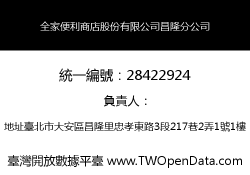 全家便利商店股份有限公司昌隆分公司