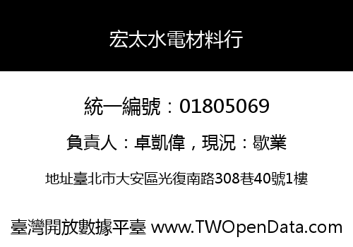 宏太水電材料行