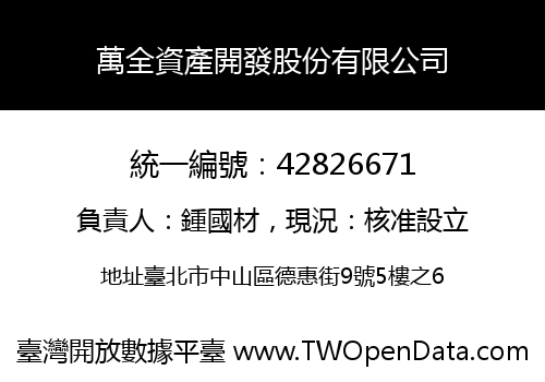 萬全資產開發股份有限公司