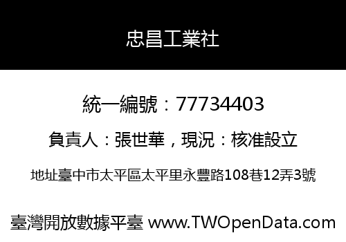 忠昌工業社