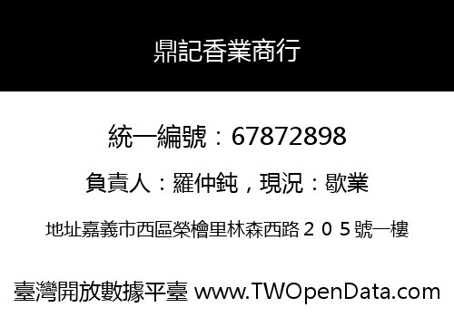 鼎記香業商行