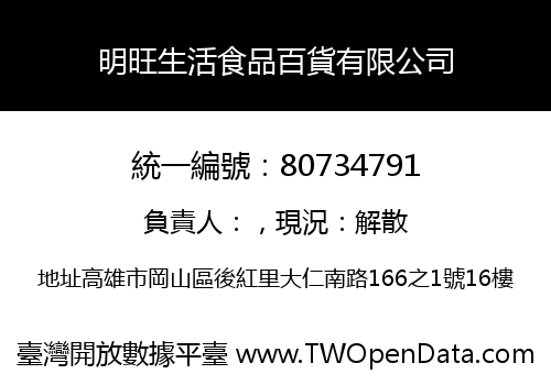 明旺生活食品百貨有限公司