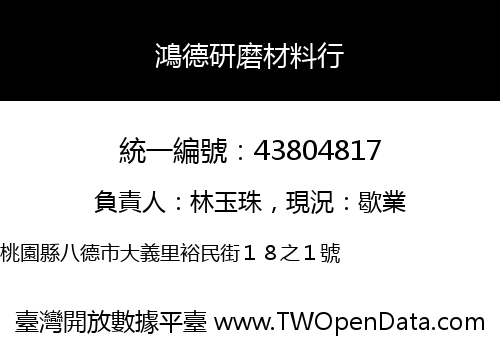 鴻德研磨材料行
