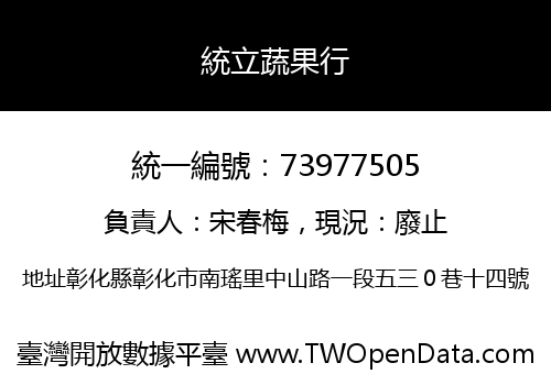 統立蔬果行