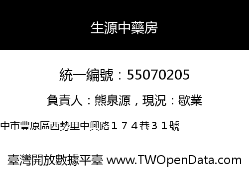 生源中藥房