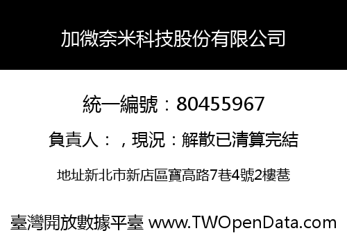 加微奈米科技股份有限公司