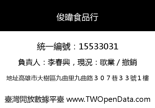俊暐食品行