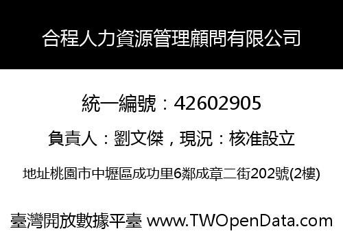 合程人力資源管理顧問有限公司