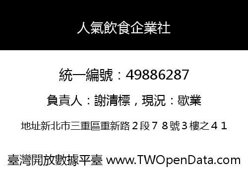 人氣飲食企業社