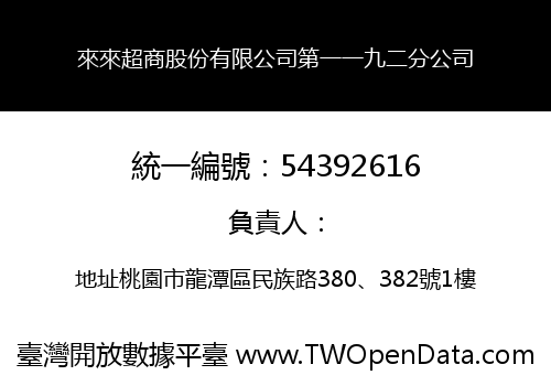 來來超商股份有限公司第一一九二分公司