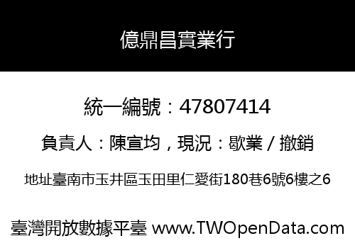 億鼎昌實業行