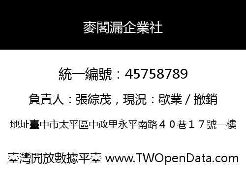 麥閣漏企業社