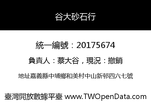 谷大砂石行