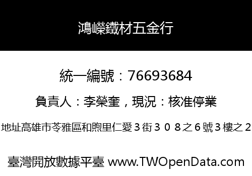 鴻嶸鐵材五金行