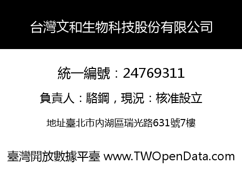 台灣文和生物科技股份有限公司