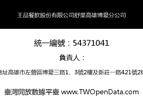王品餐飲股份有限公司舒果高雄博愛分公司