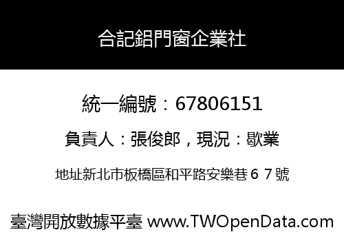 合記鋁門窗企業社