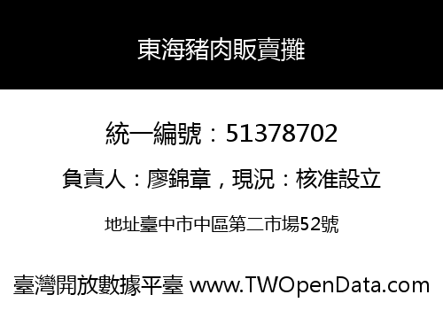 東海豬肉販賣攤