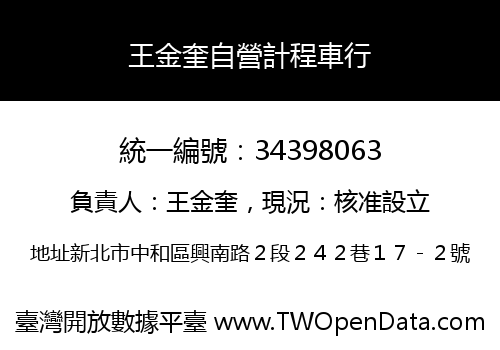 王金奎自營計程車行