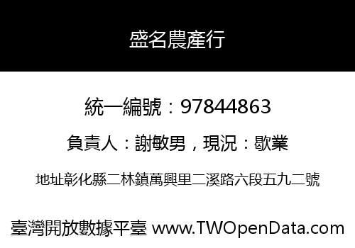 盛名農產行