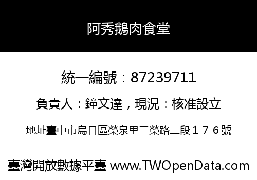 阿秀鵝肉食堂