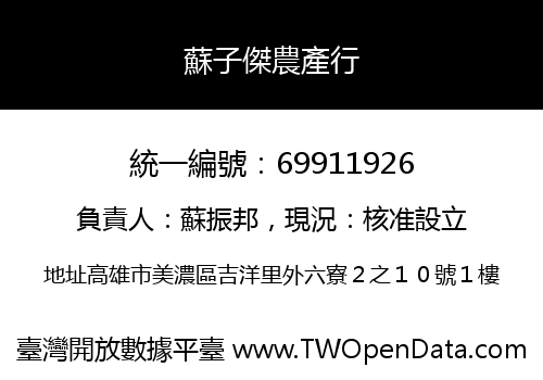 蘇子傑農產行