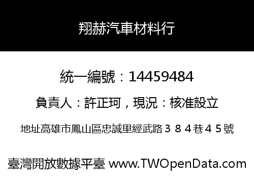 翔赫汽車材料行
