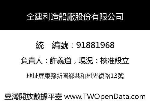 全建利造船廠股份有限公司