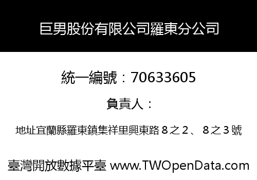 巨男股份有限公司羅東分公司
