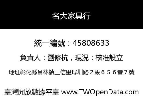 名大家具行
