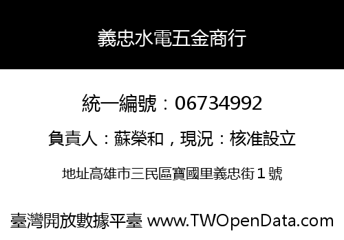義忠水電五金商行