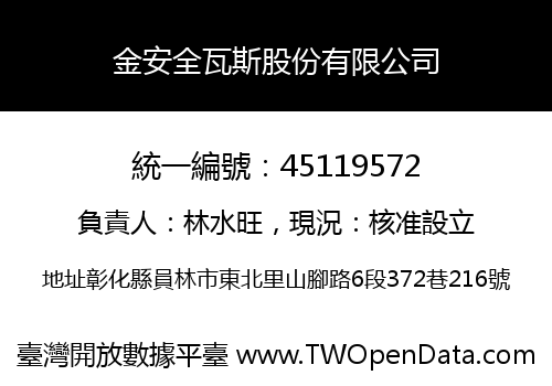 金安全瓦斯股份有限公司