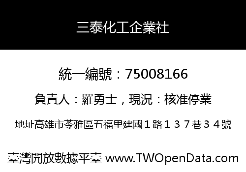 三泰化工企業社