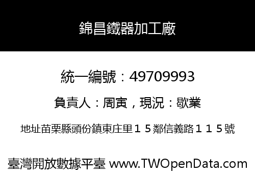錦昌鐵器加工廠