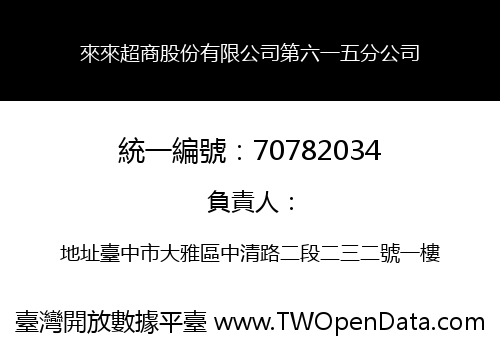 來來超商股份有限公司第六一五分公司