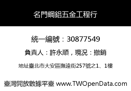名門鋼鋁五金工程行
