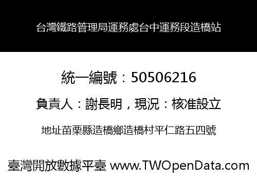 台灣鐵路管理局運務處台中運務段造橋站