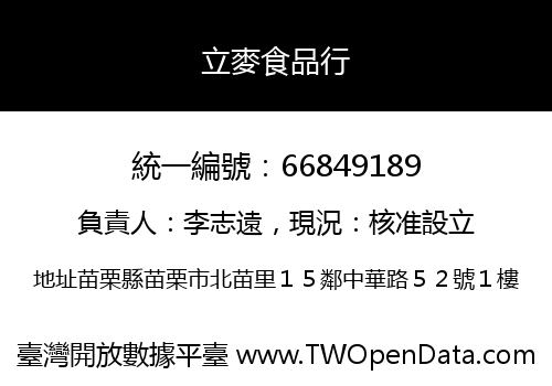 立麥食品行