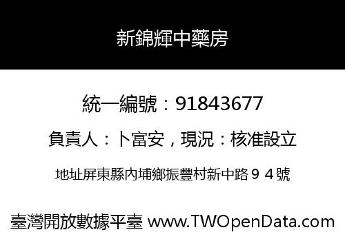 新錦輝中藥房