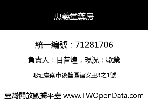 忠義堂藥房