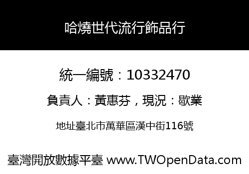 哈燒世代流行飾品行