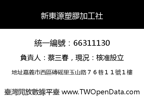 新東源塑膠加工社