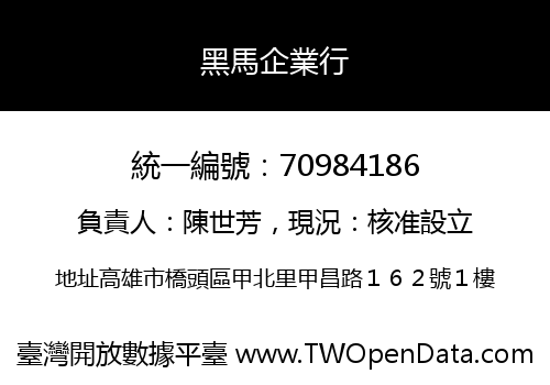 黑馬企業行