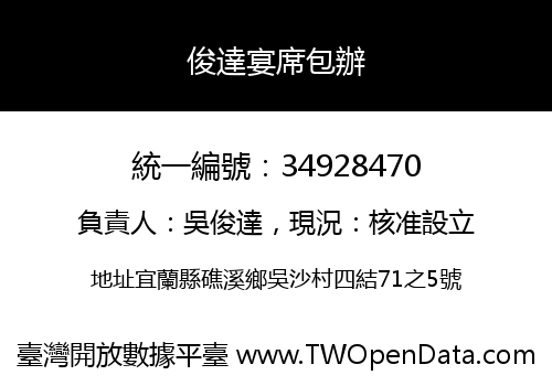 俊達宴席包辦