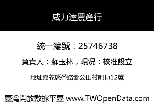 威力達農產行