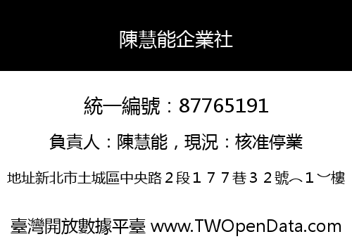 陳慧能企業社
