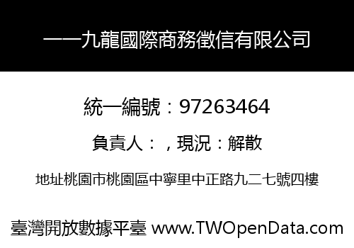 一一九龍國際商務徵信有限公司