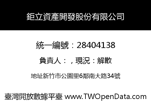 鉅立資產開發股份有限公司