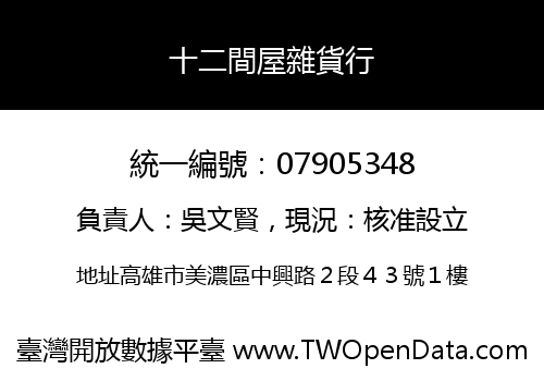 十二間屋雜貨行